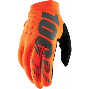 100% BRISKER ŠILTOS VAIKIŠKOS PIRŠTINĖS FLUO ORANŽINĖ/JUODA XS