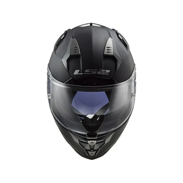 LS2 FF327 CHALLENGER SOLID UŽDARAS MATINIS JUODAS ŠALMAS M