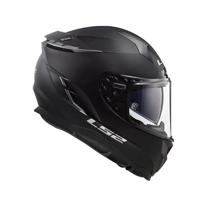 LS2 FF327 CHALLENGER SOLID UŽDARAS MATINIS JUODAS ŠALMAS M