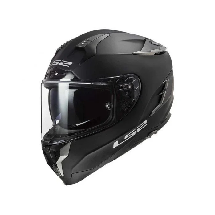 LS2 FF327 CHALLENGER SOLID UŽDARAS MATINIS JUODAS ŠALMAS M