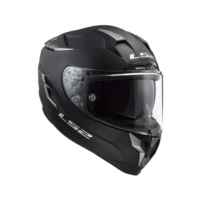 LS2 FF327 CHALLENGER SOLID UŽDARAS MATINIS JUODAS ŠALMAS M