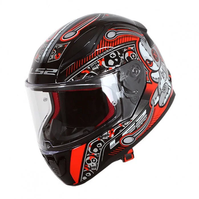 LS2 FF353 RAPID MINI VOODOO VAIKIŠKAS ŠALMAS JUODA/RAUDONA M