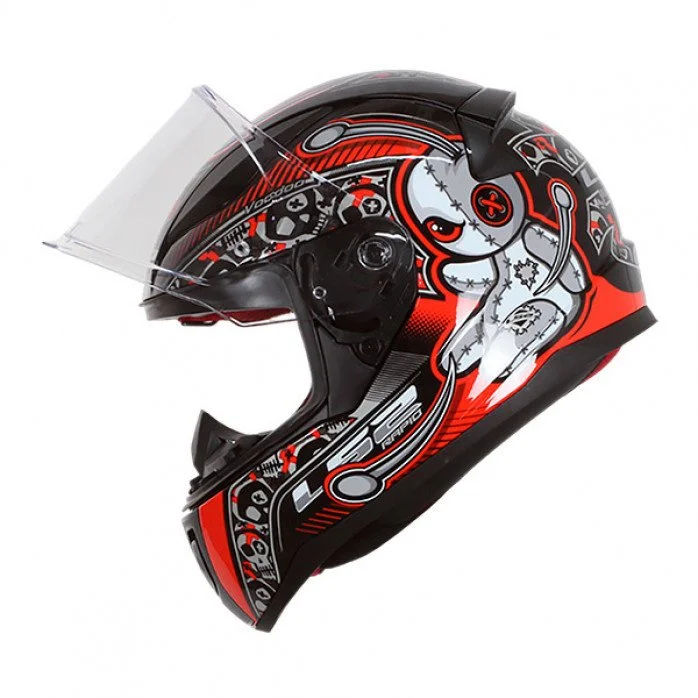 LS2 FF353 RAPID MINI VOODOO VAIKIŠKAS ŠALMAS JUODA/RAUDONA M