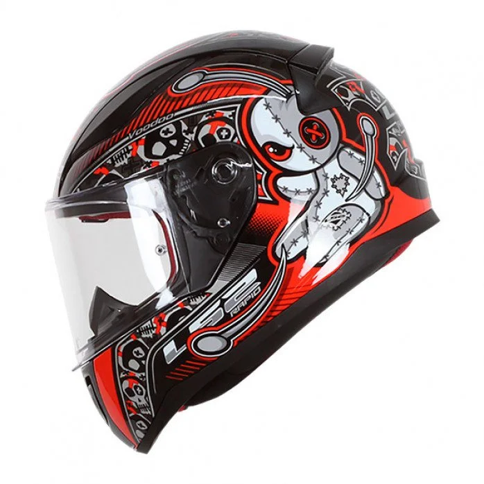 LS2 FF353 RAPID MINI VOODOO VAIKIŠKAS ŠALMAS JUODA/RAUDONA M