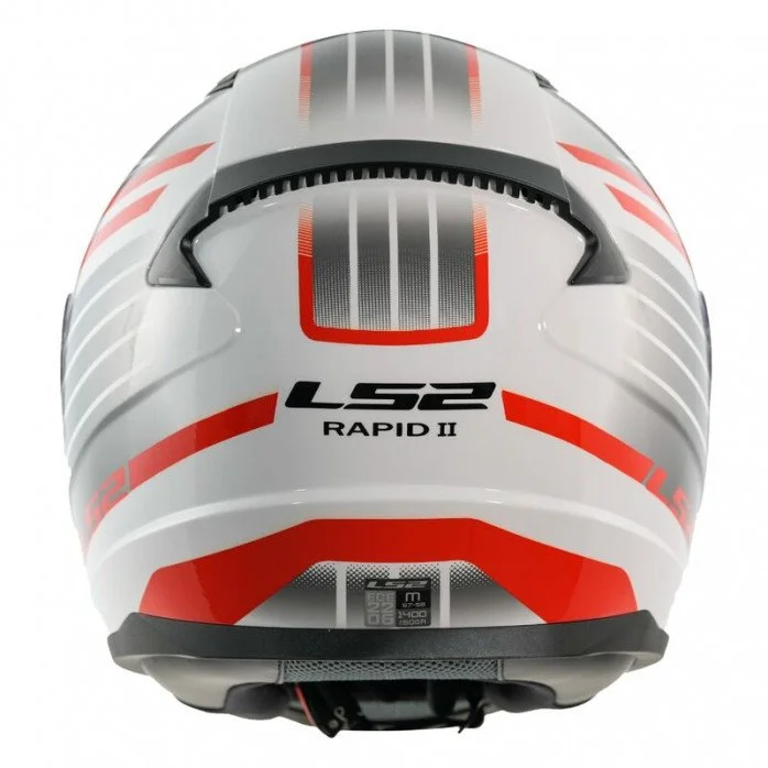 LS2 FF353 RAPID II CIRCUIT UŽDARAS ŠALMAS BALTA/RAUDONA XXL