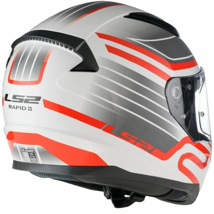 LS2 FF353 RAPID II CIRCUIT UŽDARAS ŠALMAS BALTA/RAUDONA XXL