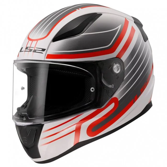 LS2 FF353 RAPID II CIRCUIT UŽDARAS ŠALMAS BALTA/RAUDONA XXL
