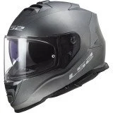 LS2 FF800 STORM II SOLID MATT TITANIUM UŽDARAS ŠALMAS XS
