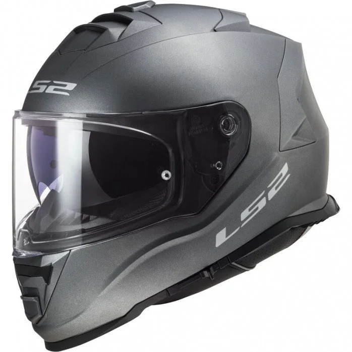 LS2 FF800 STORM II SOLID MATT TITANIUM UŽDARAS ŠALMAS XS