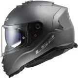 LS2 FF800 STORM II SOLID MATT TITANIUM UŽDARAS ŠALMAS XS