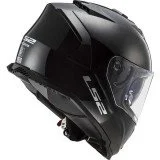 LS2 FF800 STORM II SOLID GLOSS BLACK UŽDARAS ŠALMAS 3XL