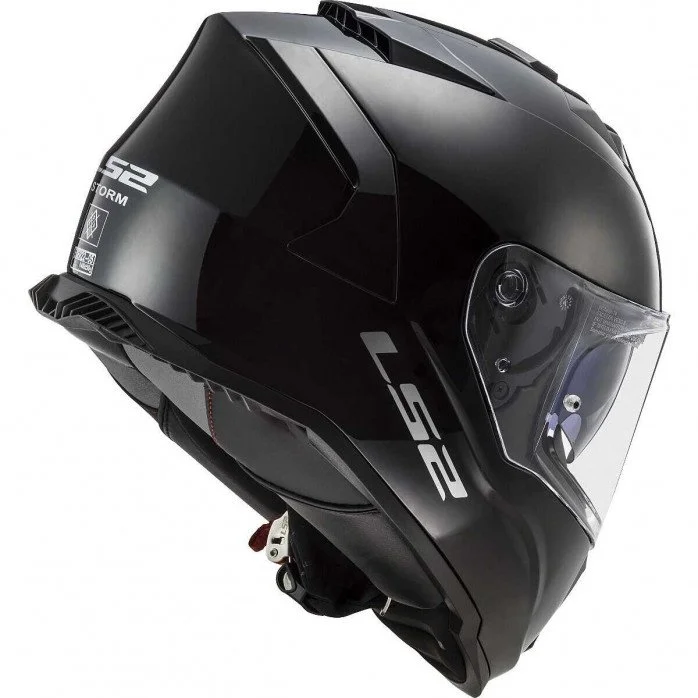 LS2 FF800 STORM II SOLID GLOSS BLACK UŽDARAS ŠALMAS 3XL