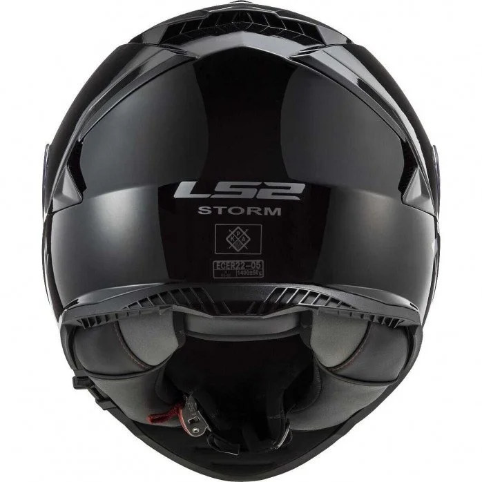LS2 FF800 STORM II SOLID GLOSS BLACK UŽDARAS ŠALMAS 3XL
