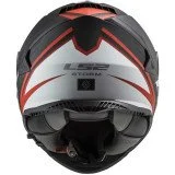 LS2 FF800 STORM II NERVE MATT BLACK RED UŽDARAS ŠALMAS XXL