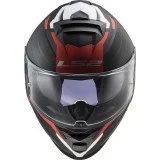 LS2 FF800 STORM II NERVE MATT BLACK RED UŽDARAS ŠALMAS XXL