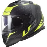 LS2 FF800 STORM II NERVE M.BLACK H-V YELLOW UŽDARAS ŠALMAS L