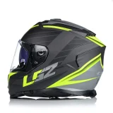 LS2 FF800 STORM II NERVE M.BLACK H-V YELLOW UŽDARAS ŠALMAS L