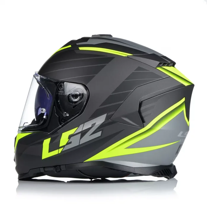 LS2 FF800 STORM II NERVE M.BLACK H-V YELLOW UŽDARAS ŠALMAS L