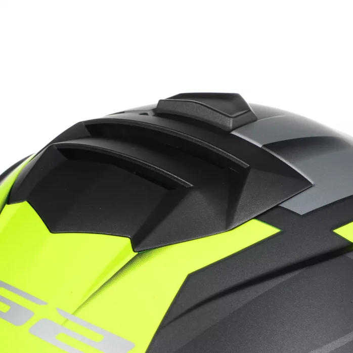 LS2 FF800 STORM II NERVE M.BLACK H-V YELLOW UŽDARAS ŠALMAS L