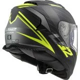 LS2 FF800 STORM II NERVE M.BLACK H-V YELLOW UŽDARAS ŠALMAS L