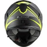 LS2 FF800 STORM II NERVE M.BLACK H-V YELLOW UŽDARAS ŠALMAS L