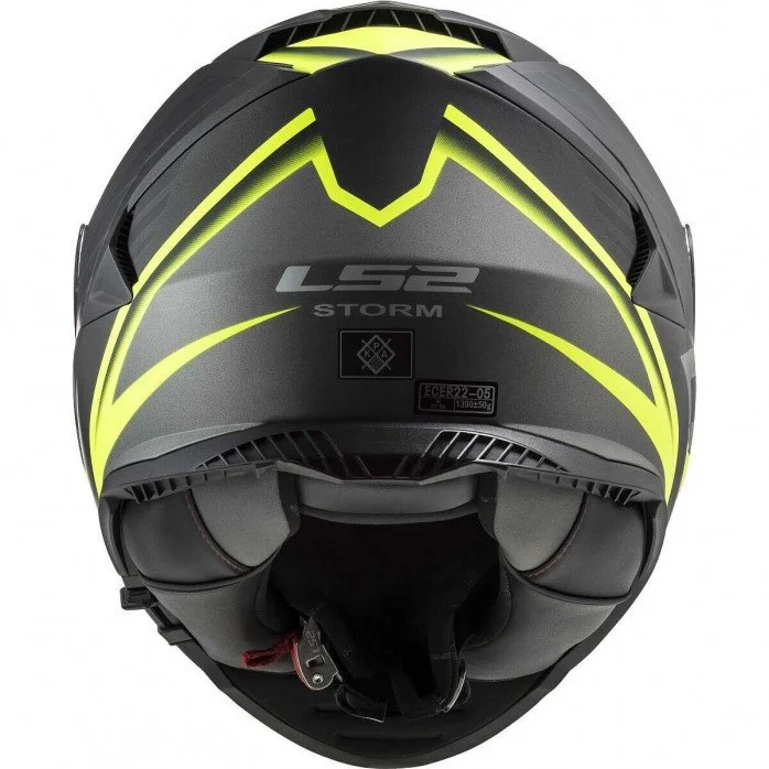 LS2 FF800 STORM II NERVE M.BLACK H-V YELLOW UŽDARAS ŠALMAS L