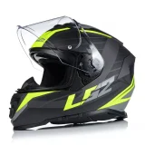 LS2 FF800 STORM II NERVE M.BLACK H-V YELLOW UŽDARAS ŠALMAS L