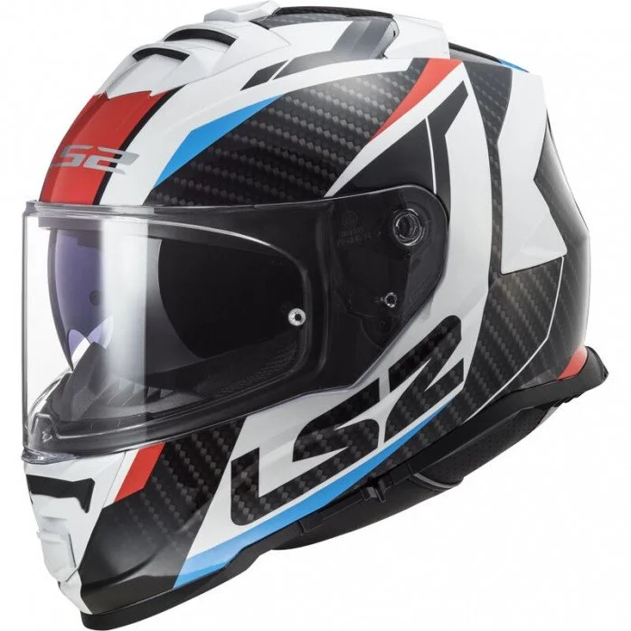 LS2 FF800 STORM II RACER RED BLUE UŽDARAS ŠALMAS M
