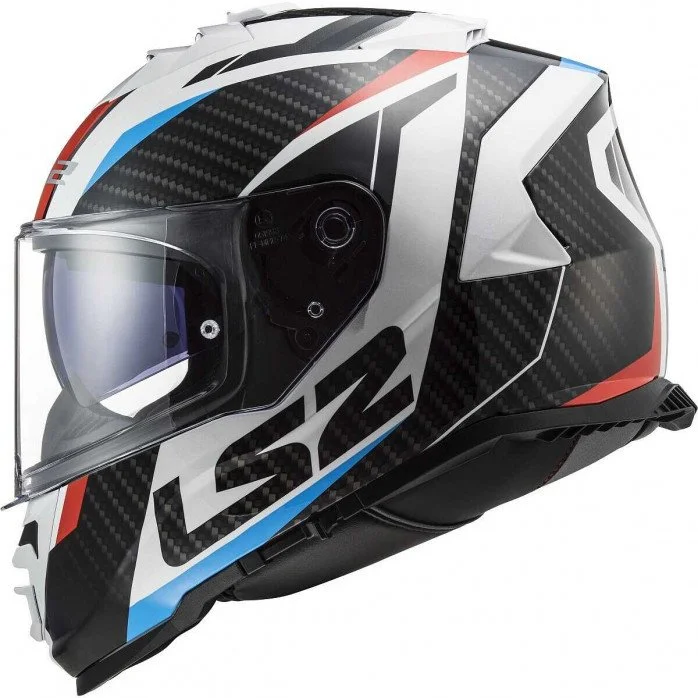 LS2 FF800 STORM II RACER RED BLUE UŽDARAS ŠALMAS M