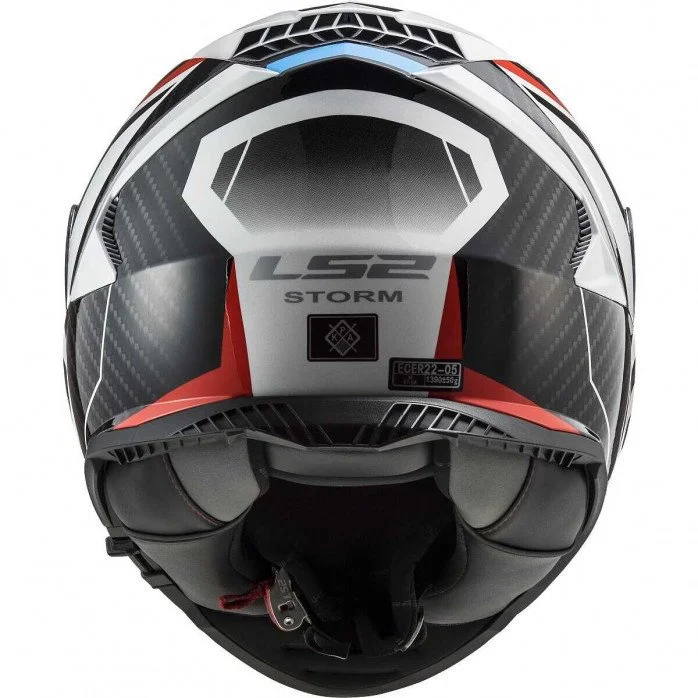 LS2 FF800 STORM II RACER RED BLUE UŽDARAS ŠALMAS M