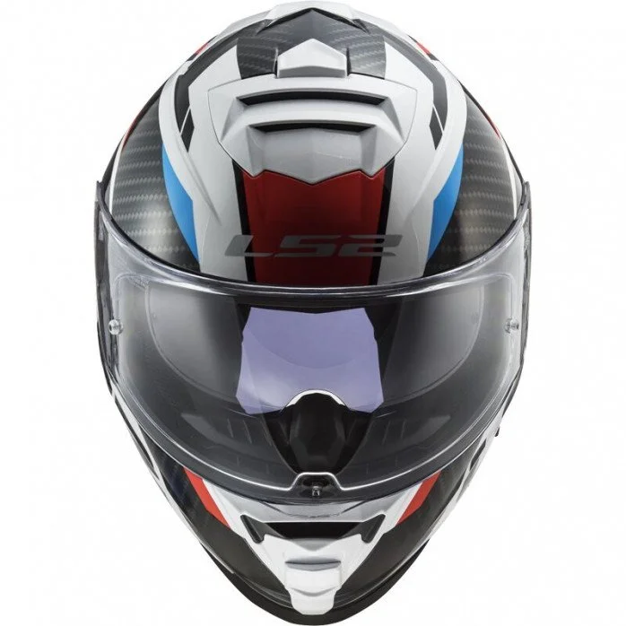 LS2 FF800 STORM II RACER RED BLUE UŽDARAS ŠALMAS M