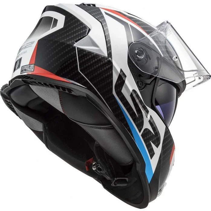 LS2 FF800 STORM II RACER RED BLUE UŽDARAS ŠALMAS M