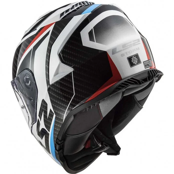 LS2 FF800 STORM II RACER RED BLUE UŽDARAS ŠALMAS M