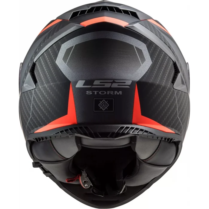 LS2 FF800 STORM II RACER M.TITANIUM ORANGE UŽDARAS ŠALMAS XL