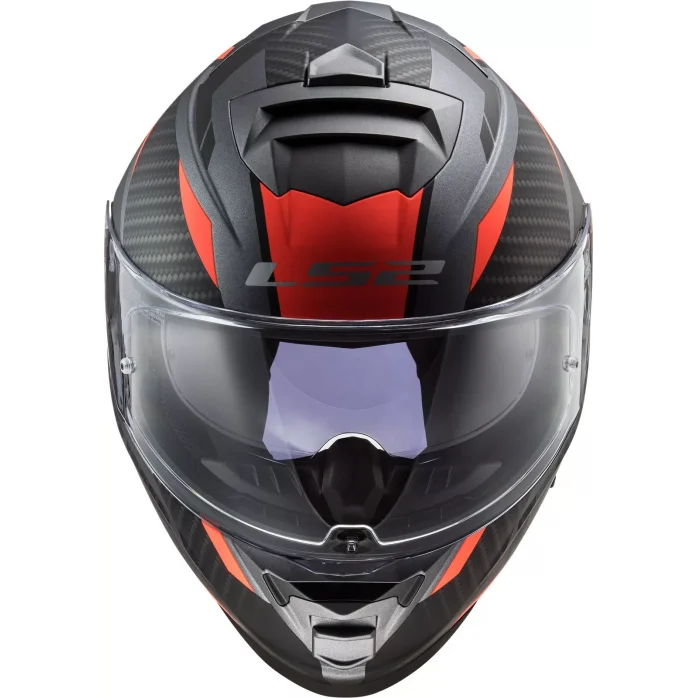 LS2 FF800 STORM II RACER M.TITANIUM ORANGE UŽDARAS ŠALMAS XL