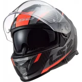 LS2 FF800 STORM II RACER M.TITANIUM ORANGE UŽDARAS ŠALMAS XL