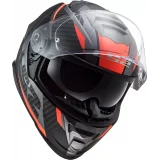 LS2 FF800 STORM II RACER M.TITANIUM ORANGE UŽDARAS ŠALMAS XL