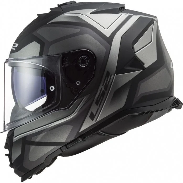 LS2 FF800 STORM II FASTER MATT TITANIUM UŽDARAS ŠALMAS M