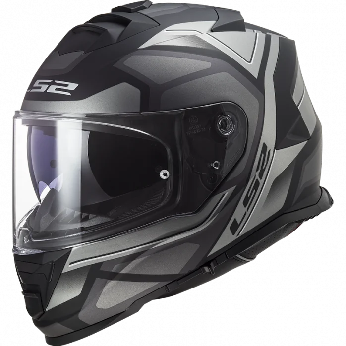 LS2 FF800 STORM II FASTER MATT TITANIUM UŽDARAS ŠALMAS M