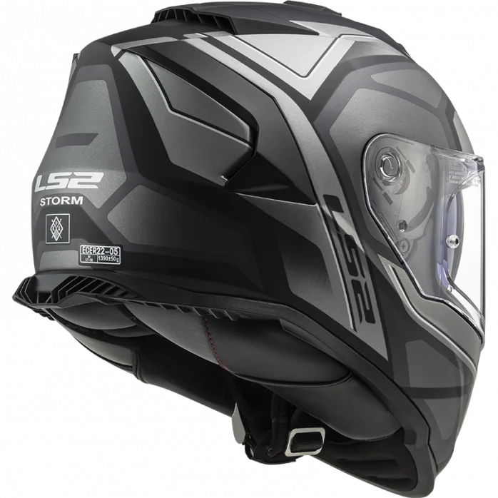 LS2 FF800 STORM II FASTER MATT TITANIUM UŽDARAS ŠALMAS M