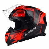 LS2 FF800 STORM II TRACKER BLACK RED uždaras šalmas XS