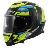 LS2 FF800 STORM II TRACKER BLACK H-V YELLOW uždaras šalmas 3XL