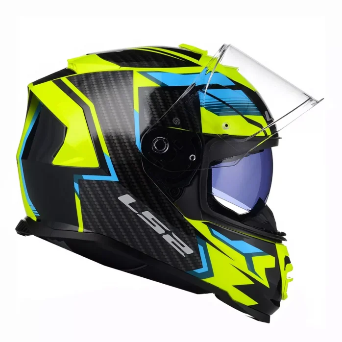 LS2 FF800 STORM II TRACKER BLACK H-V YELLOW uždaras šalmas 3XL