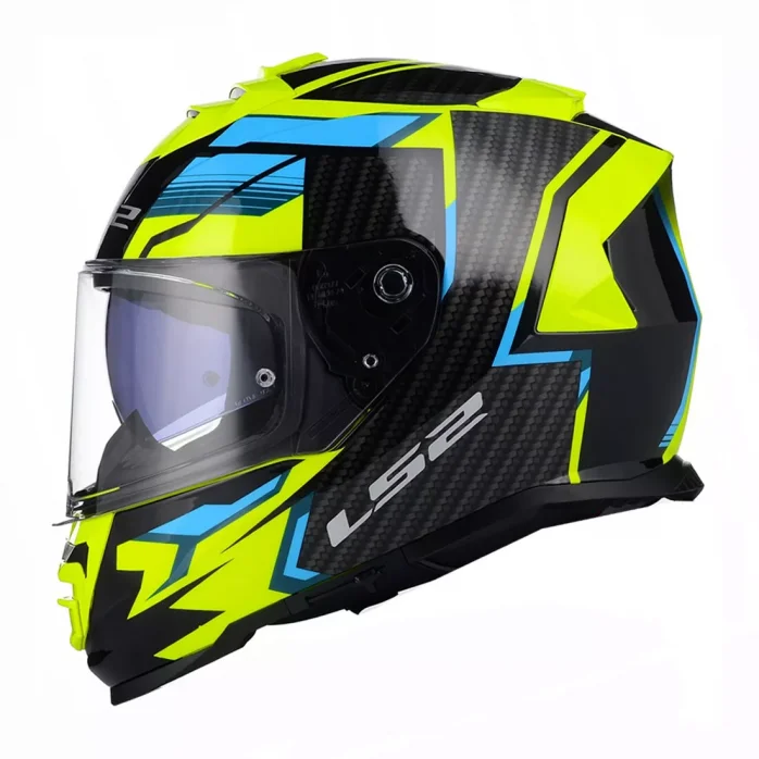 LS2 FF800 STORM II TRACKER BLACK H-V YELLOW uždaras šalmas 3XL