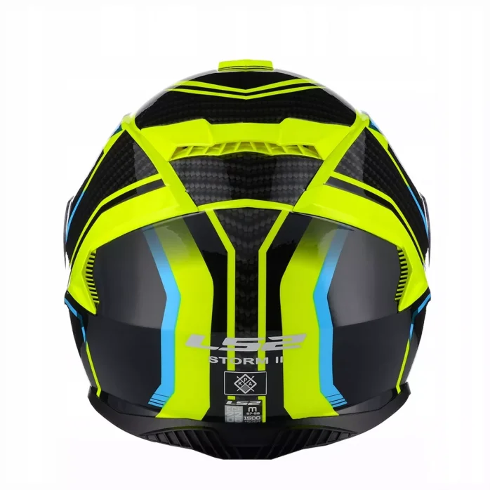 LS2 FF800 STORM II TRACKER BLACK H-V YELLOW uždaras šalmas 3XL
