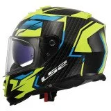 LS2 FF800 STORM II TRACKER BLACK H-V YELLOW uždaras šalmas 3XL