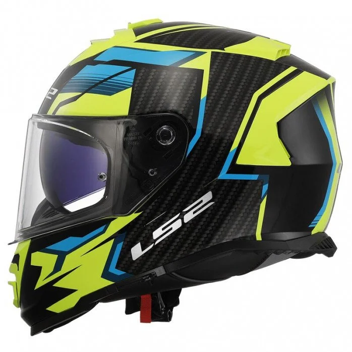 LS2 FF800 STORM II TRACKER BLACK H-V YELLOW uždaras šalmas 3XL