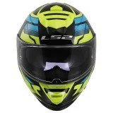 LS2 FF800 STORM II TRACKER BLACK H-V YELLOW uždaras šalmas 3XL