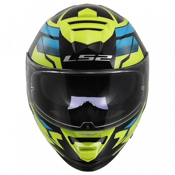 LS2 FF800 STORM II TRACKER BLACK H-V YELLOW uždaras šalmas 3XL