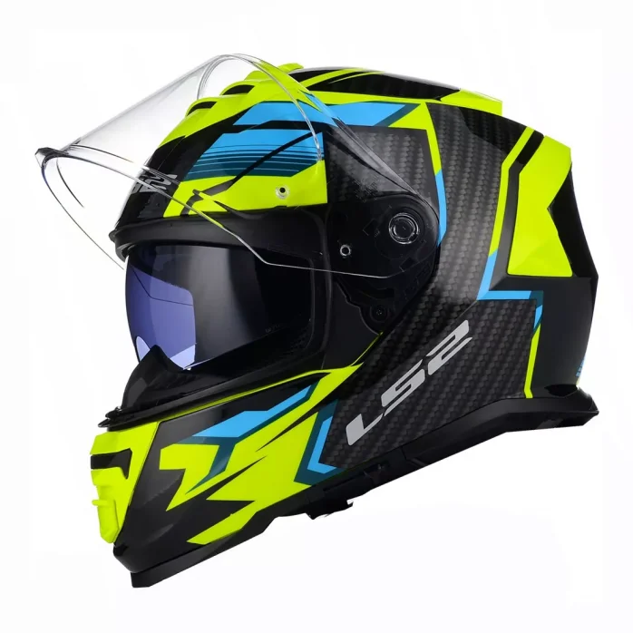 LS2 FF800 STORM II TRACKER BLACK H-V YELLOW uždaras šalmas 3XL